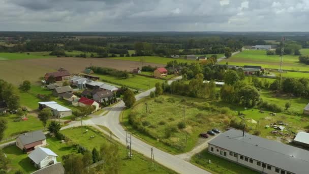 Magnifique Panorama Skorkowice Vue Aérienne Pologne Images Haute Qualité — Video