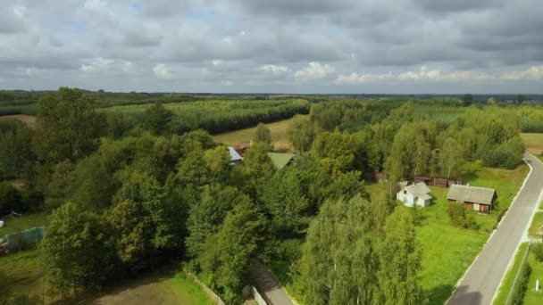 Magnifique Panorama Skorkowice Vue Aérienne Pologne Images Haute Qualité — Video