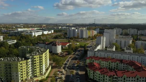 Panorama House Estate Tarchomin Warschau Luchtfoto Uitzicht Polen Hoge Kwaliteit — Stockvideo