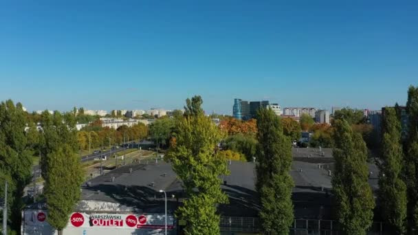 Piękny Panoramiczny Mokotów Mokotów Warsaw Aerial View Poland Wysokiej Jakości — Wideo stockowe