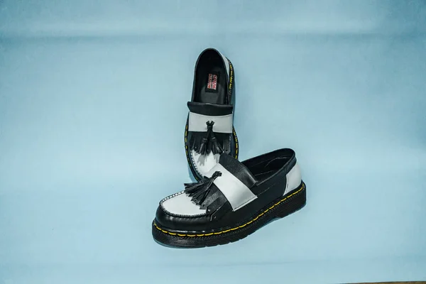 Sapato Borla Vintage Detalhado Cor Dois Tons Com Uma Sola — Fotografia de Stock