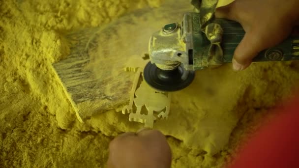Les Artisans Professionnels Fabriquent Des Poupées Bois Javanais Traditionnelles Appelées — Video