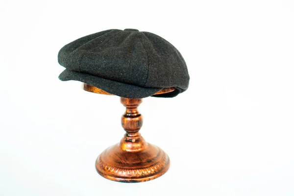 Φωτογραφία Ενός Κλασικού Καταλόγου Καπέλο Οκτώ Πάνελ Newsboy Καπέλο Ζεστό — Φωτογραφία Αρχείου