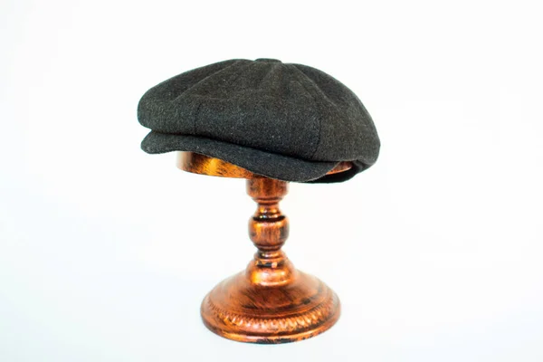 Photo Classic Hat Catalog Eight Panel Newsboy Cap Cozy Woolen — Stock Photo, Image
