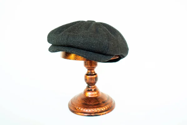 Bild Klassisk Hatt Katalog Med Åtta Panel Newsboy Mössa Mysig — Stockfoto