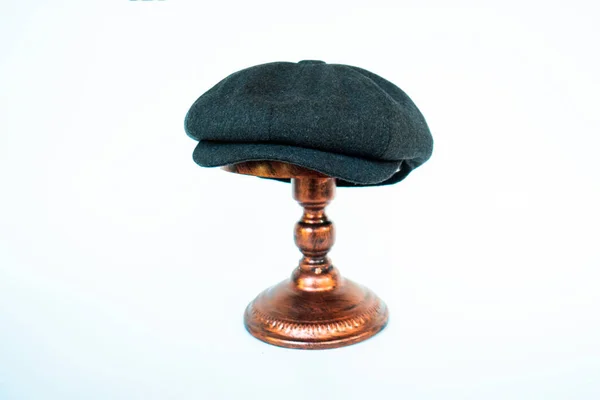 Φωτογραφία Ενός Κλασικού Καταλόγου Καπέλο Οκτώ Πάνελ Newsboy Καπέλο Ζεστό — Φωτογραφία Αρχείου