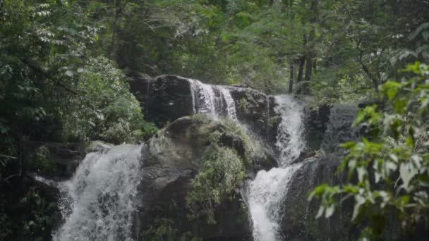 Les Belles Chutes Eau Préservées Grenjengan Kembar Sont Situées Milieu — Video