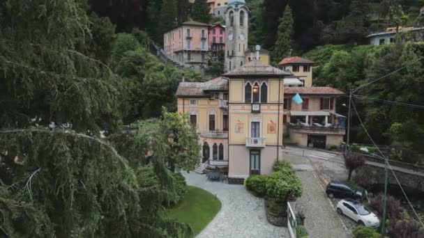 Italy Homestead Villa Como Old Estate Italian Architecture Country House — Stock Video
