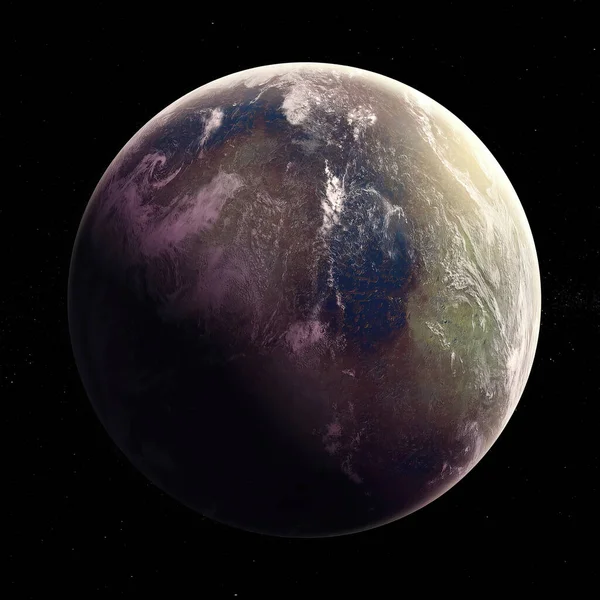 系外惑星3Dイラストポスター — ストック写真