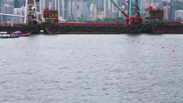 Victoria Harbour Hong Kong Şubat 2024 Hong Kong Uluslararası Ejderha — Stok video