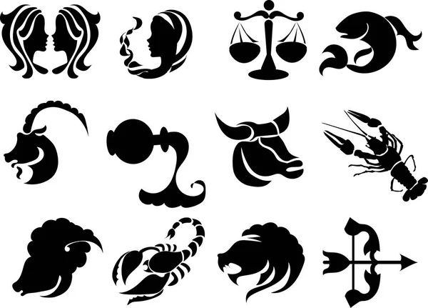  Zodyak 'ın 12 işareti. Siluet