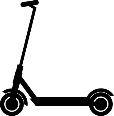  Electric scooters are a more budget-friendly and economical alternative to mopeds. Cartoon. Silhouette.