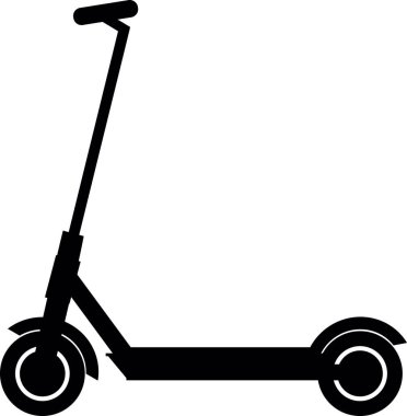 Electric scooters are a more budget-friendly and economical alternative to mopeds. Cartoon. Silhouette.
