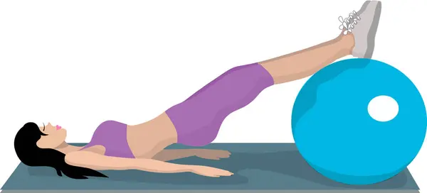 vector illustration of a woman in a gym