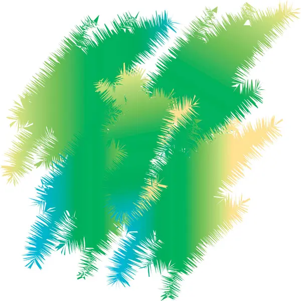 Christmas tree branches with snow and fir.  illustration