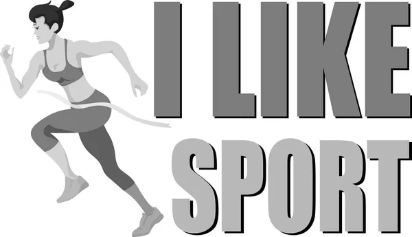 Ich Mag Sport Mädchen Athletin Siegerin Ziel Der Distanz Reißt — Stockfoto