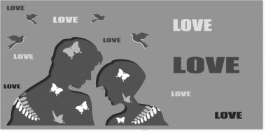 Kartpostalcı çocukla kız birbirlerine bakıyorlar. Bir kelebeğin ruhunda. Siyah, koyu, beyaz.