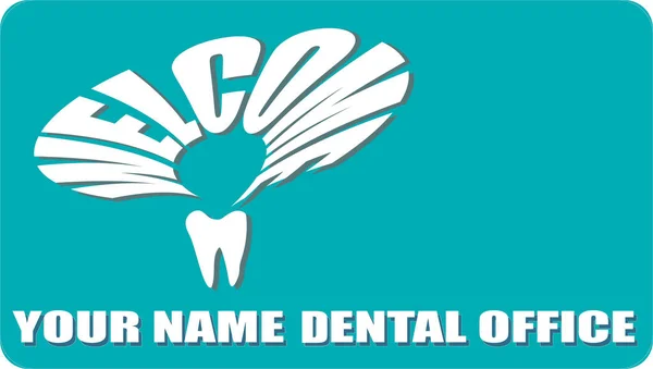 Odontologia Bem Vindos Clínica Dentária Palavra Bem Vinda Forma Uma — Fotografia de Stock