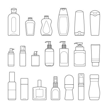 Kozmetik Ürün Taslak Vektör Paketi 2