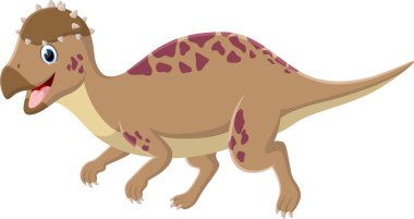 Mutlu dinazor pachycephalosaurus dinozorunun vektör ilüstrasyonu