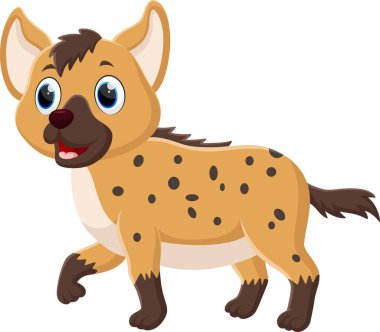 Beyaz üzerinde izole edilmiş şirin sırtlanın vektör çizimi