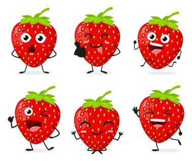 Şirin Çilek Çizgi Filmi Dizisinin Vektör İllüstrasyonu