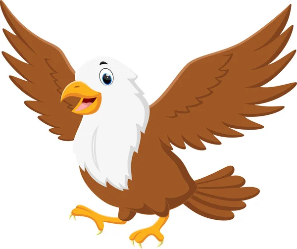 Εικονογράφηση Διάνυσμα Του Cartoon Αετός Που Φέρουν Απομονώνονται Λευκό Φόντο — Διανυσματικό Αρχείο