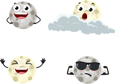 Çizgi film ayının vektör çizimi, beyaz arka planda izole edilmiş şirin karakterler.