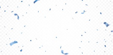 Mavi Konfeti 'nin Vektör İllüstrasyonu Ödül Kutlaması. doğum günü, tatil, reklam ve parti elementi