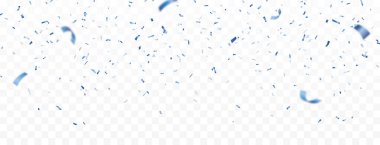 Mavi Konfeti 'nin Vektör İllüstrasyonu Ödül Kutlaması. doğum günü, tatil, reklam ve parti elementi