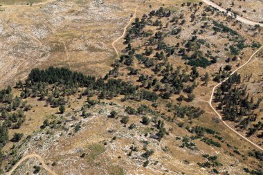 Dünya büyük bir jet uçağının penceresinden görülür..