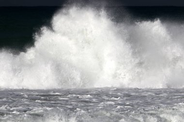 Kuzey İsrail Akdeniz'de fırtınası.