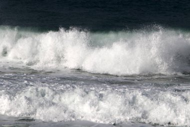 Kuzey İsrail Akdeniz'de fırtınası.