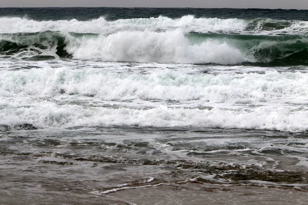 以色列北部地中海风暴 — 图库照片