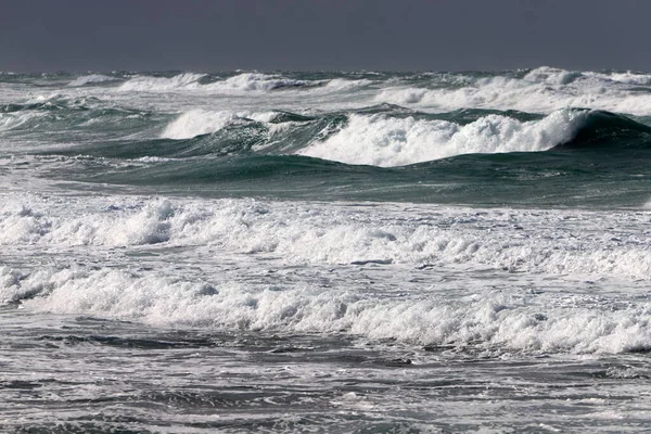 イスラエル北部の地中海の嵐 — ストック写真