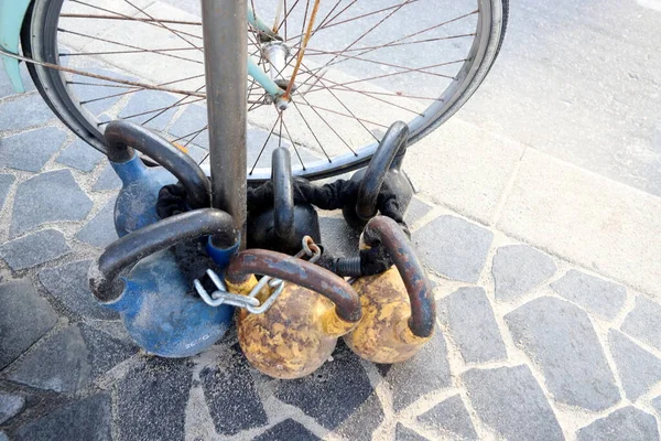Bicicleta Parque Cidade Perto Mar — Fotografia de Stock