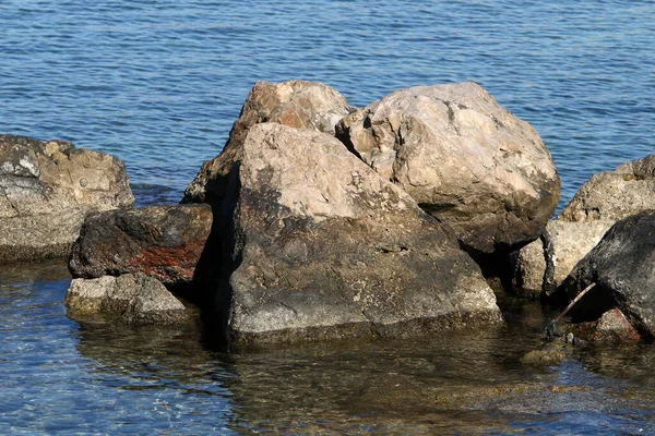 Piedras Orilla Del Mar Mediterráneo — Foto de Stock