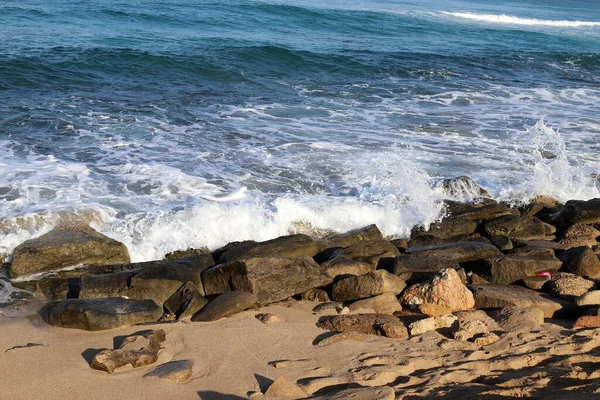 Piedras Orilla Del Mar Mediterráneo —  Fotos de Stock