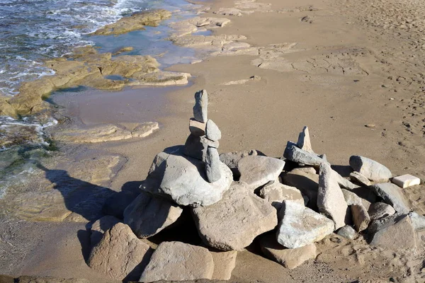 Kameny Břehu Středozemního Moře — Stock fotografie