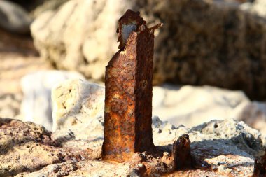 Eski ve paslı demirin dokusu.