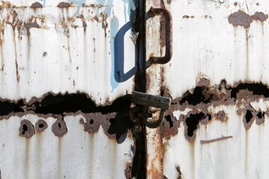 Eski ve paslı demirin dokusu.