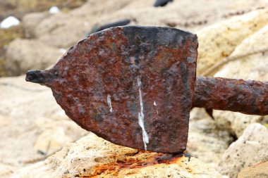 Eski ve paslı demirin dokusu.