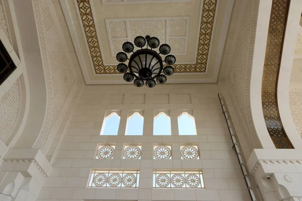 Abu Dhabi UAE 08 12 2022. Fragments of the architecture of the Presidential Palace of the United Arab Emirates in Abu Dhabi