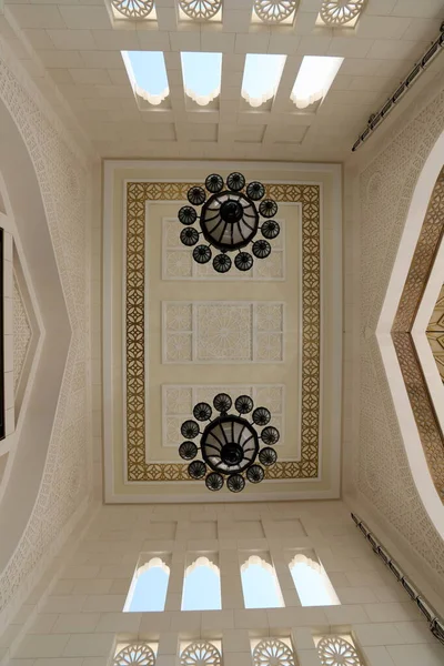 Abu Dhabi UAE 08 12 2022. Fragments of the architecture of the Presidential Palace of the United Arab Emirates in Abu Dhabi