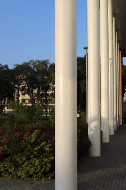 Architectural illustration. Fragments of the construction of buildings and structures.