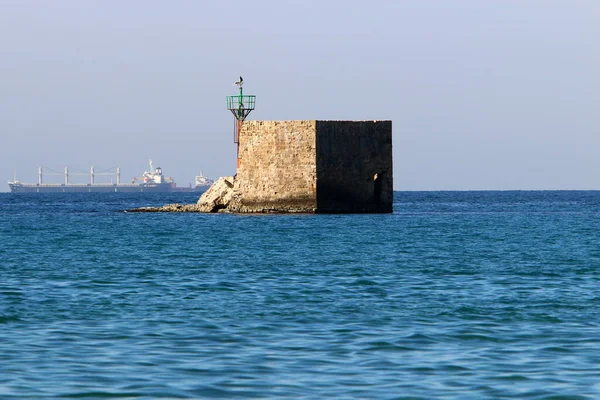 Faro Punto Referencia Navegación Que Utiliza Para Identificar Costas Localizar — Foto de Stock