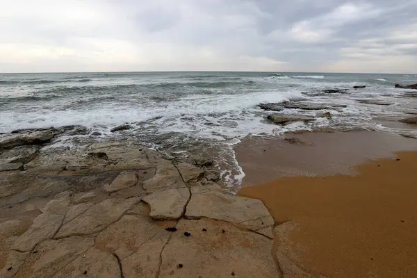 Küste Des Mittelmeeres Nordisrael — Stockfoto