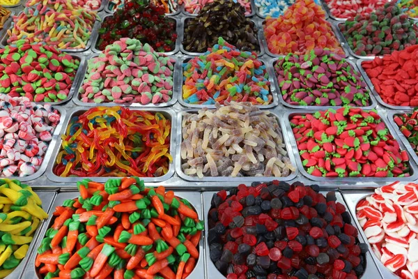 Doğu Tatlıları Şekerlemeleri Srail Bir Pazarda Satılıyor — Stok fotoğraf