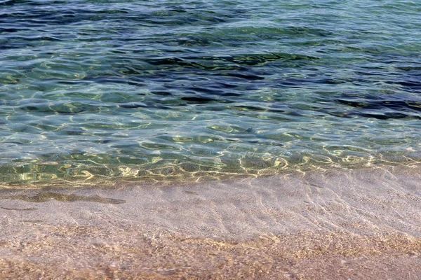 Kleur Van Zeewater Aan Middellandse Zee Kust — Stockfoto