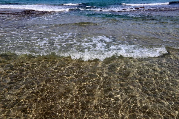Χρώμα Του Θαλασσινού Νερού Στις Ακτές Της Μεσογείου — Φωτογραφία Αρχείου